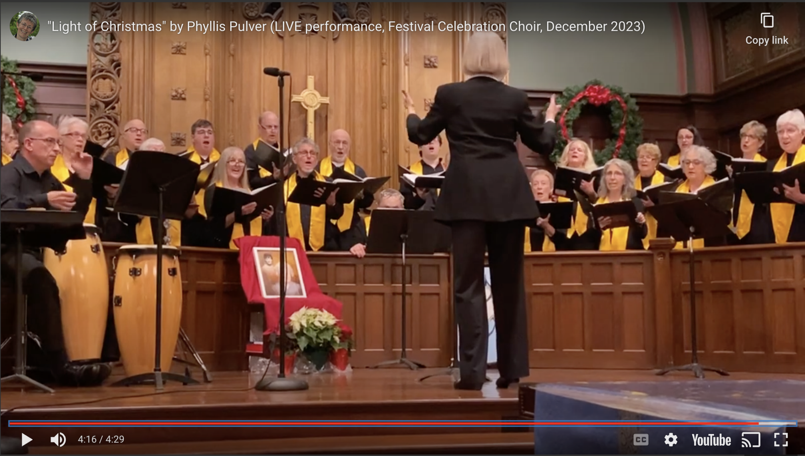Festival Celebration Choir performing "The Light of Christmas", composed and arranged by Phyllis Pulver, in December of 2023